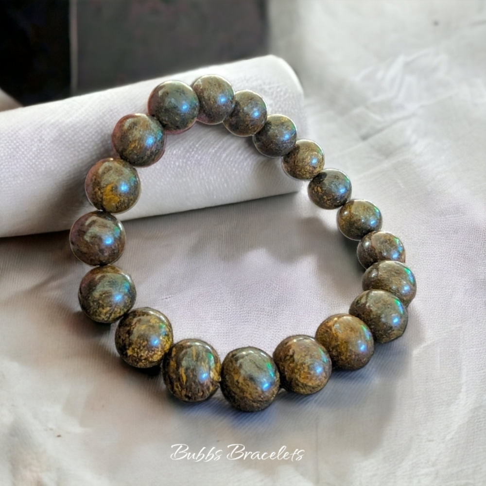 Bronzite Bracelet 10mm - Unisex Natural Stones Handmade